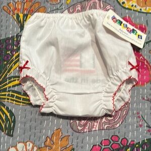 Alexis White and Red Diaper Covers